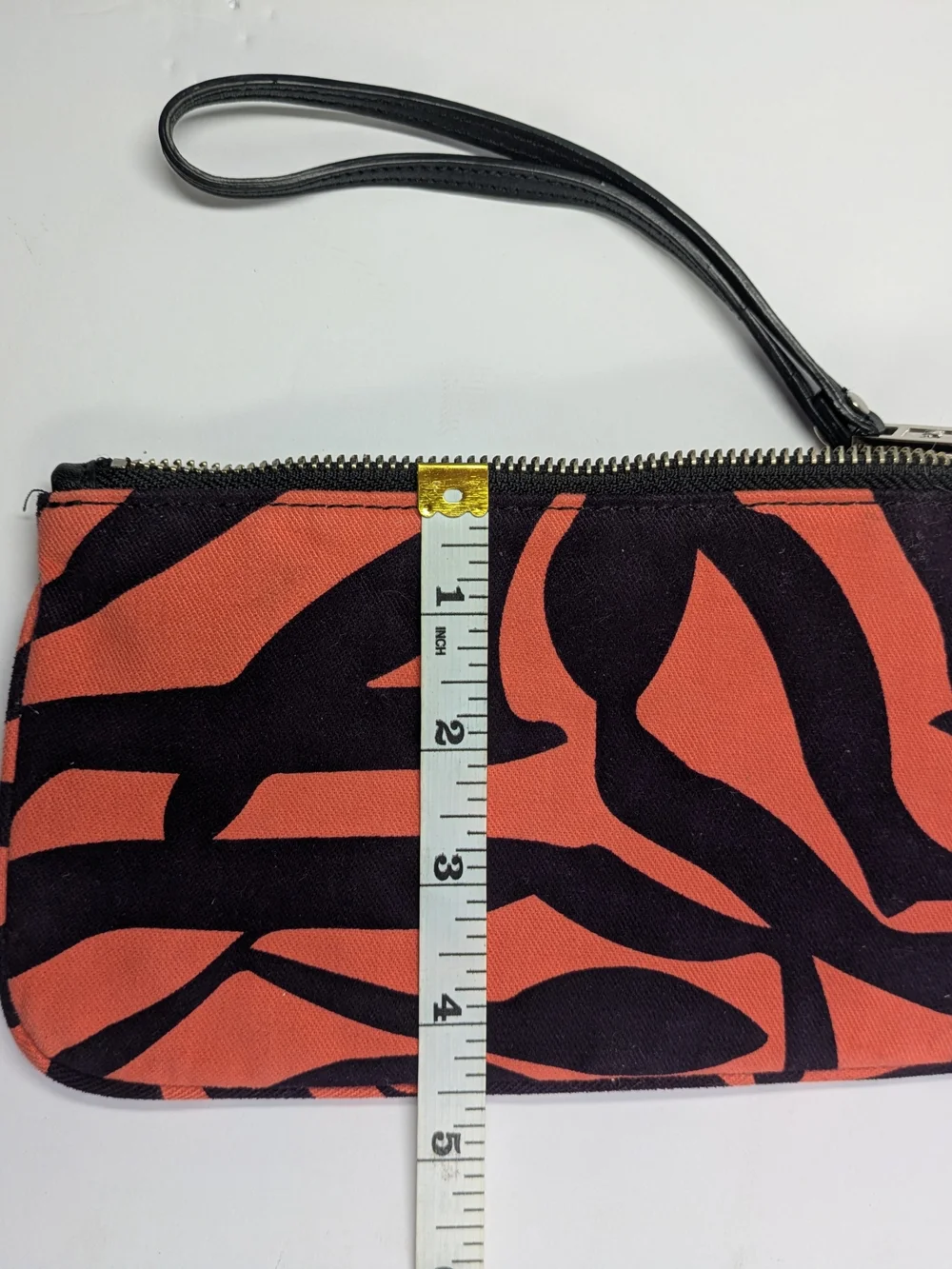 Marc by Marc Jacobs Orange and Black Abstract Zip Wristlet